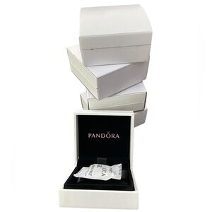 Pandora Jewelry Charms or Rings 5 Boxes with Black Velvet Interior NEW
